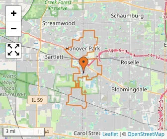 Area schools map